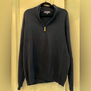 Roundtree & Yorke Navy Blue Zip-Up Sweater